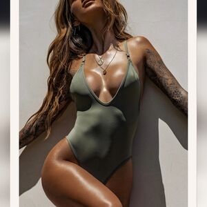 Gooseberry Seaside So Chic One Piece in Sage